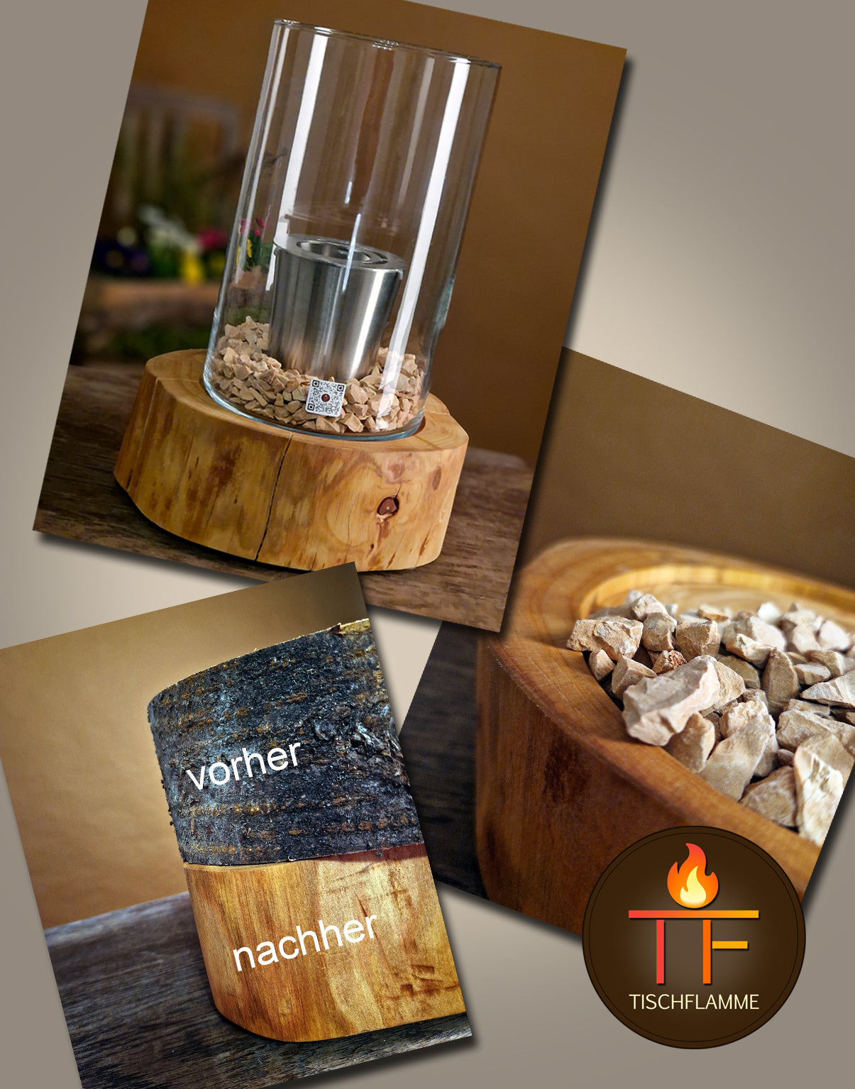 Tischflamme „Liebesglück“